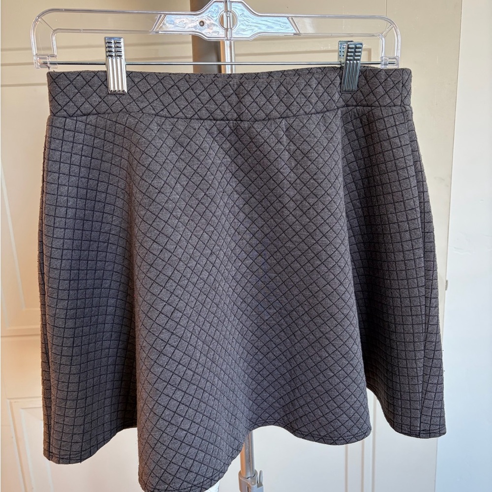 3/$15! Joe Benbasset Charcoal Quilted Skater Skirt